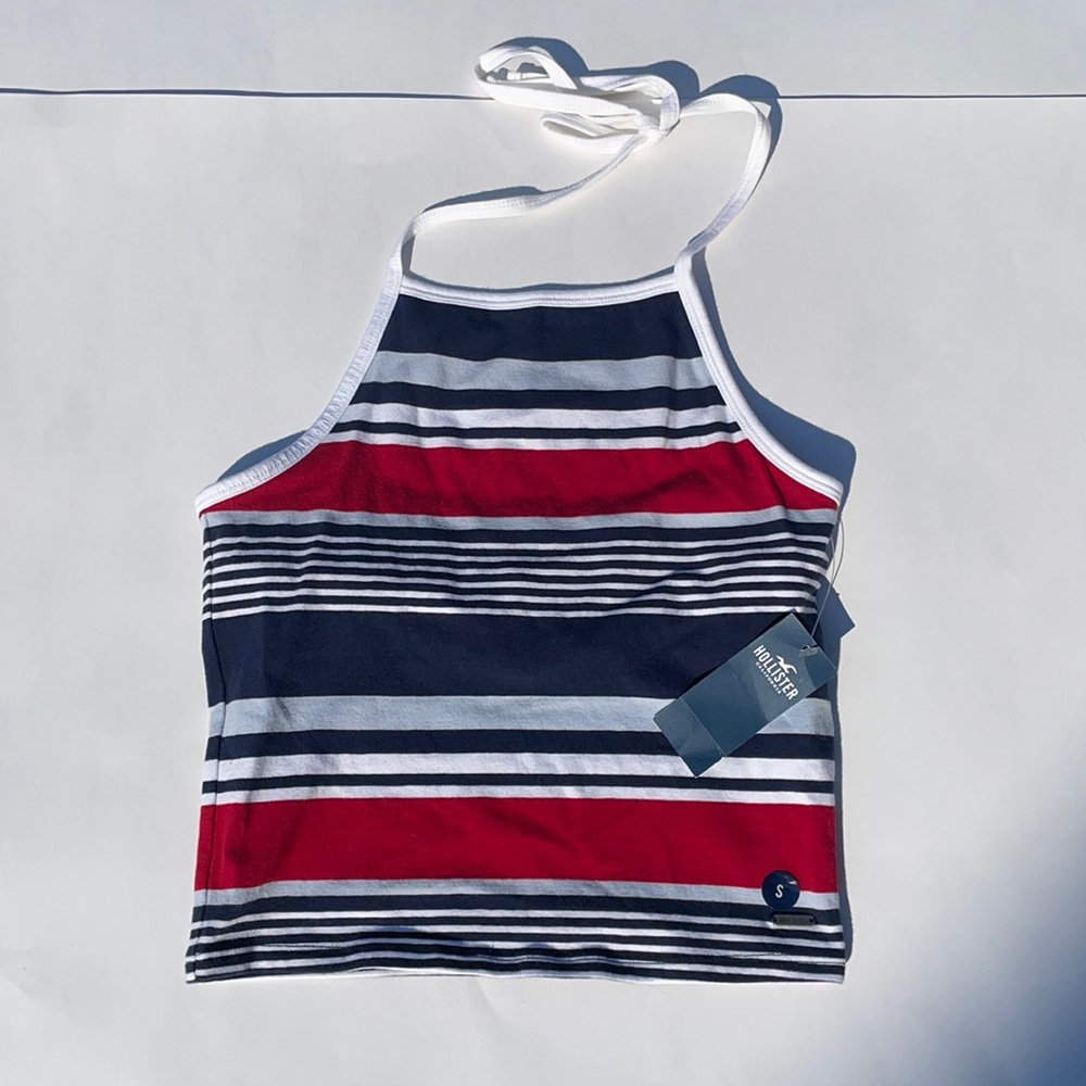 Hollister striped halter top